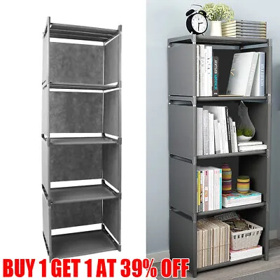 5 Cubes 4 Tier Modern Book Shelves Storage Shelf Bookcase Display Unit Organizer • £11.11