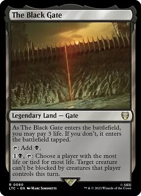 MTG - The Black Gate | Lord Of The Rings Commander • $19.13