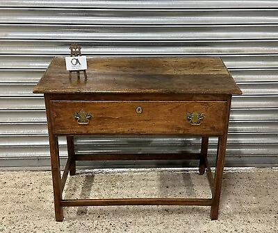 Georgian Two Plank Oak Side Table / Hall Table  • £450