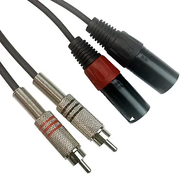 ACL Dual  XLR Male To RCA Male Patch Cord HiFi Stereo Audio Connection Cable • $29.95