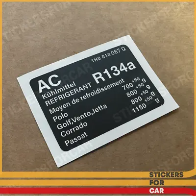 Volkswagen Information Label A/c Car Sticker R134a - 1H0 010 087 Q 1H0010087Q • $5.99