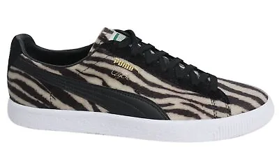 £31.19 • Buy Puma Clyde Suits Oatmeal Black Lace Up Mens Faux Fur Trainers 363426 01 B43B