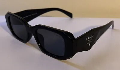 PRADA PR 09ZS 1AB5S0 Unisex Rectangle Sunglasses - Black/Gray • $90