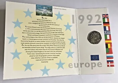 1992 1993 Dual Date Eec 50 Fifty Pence Brilliant Uncirculated Bu  • £39.50