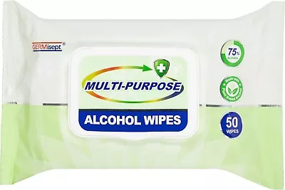 Germisept Multi-Purpose Alcohol 50 Wipes Fast & Fee Shipping • $9.44