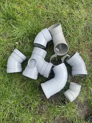 £17 • Buy Soil Waste Pipe Fittings Grey 110mm Job Lot