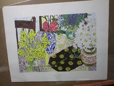 Four Spring Bouquets Nell Melcher Vintage Poster Food Kitchen 1976 Litho 19832 • $45