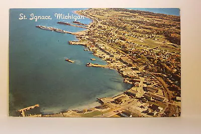 Postcard Northern Terminus Mackinac Bridge St. Ignace MI Z22 • $1.07