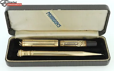 Vintage Morrison's 14k Gold Filled Set Fountain Pen And Mechanical Pencil • $249