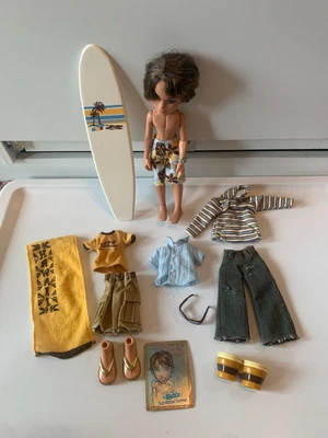 $12.99 • Buy 2004 Bratz Boyz Sun-Kissed Summer Cade Doll + Accessories