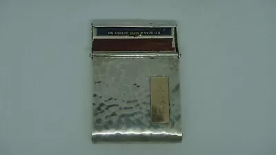 Vintage Hammered Sterling Silver 14k Gold Matchbook Holder • $60