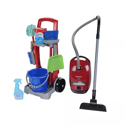 Theo Klein Cleaning Trolley W/Miele Vacuum Toy Set For Ages 3-Up Red(For Parts) • $32.77