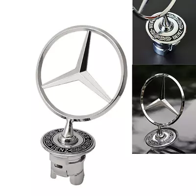 Fits Mercedes Benz Standing Hood Star Logo Emblem Badge Ornament E350 C300 C350 • $14.49