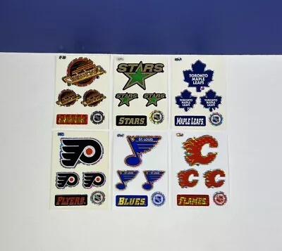 Lot Of 6 Vintage NHL Hockey Prism Vending Machine Sticker Sheets PVI • $6.99
