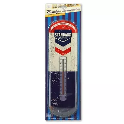 NEW! Chevron Standard - Indoor Outdoor Metal Tin 17  Thermometer Nostalgic 40255 • $17.99