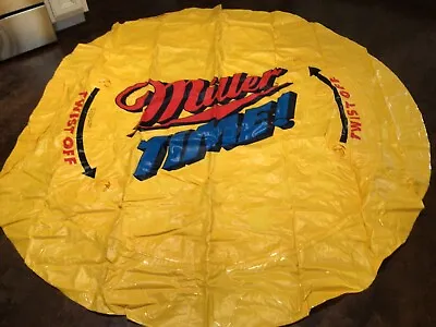 Vintage Miller Time Rare Bottle Cap Float Tube Water  Pool Summer Inflatable NEW • $75.87