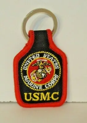 USMC UNITED STATES MARINE CORPS VETERAN   Embroidered Keychain Key Chain • $6.49