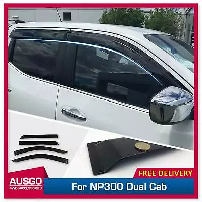 AUSGO Injection Weather Shields For Nissan Navara NP300 D23 Dual Cab • $65.31