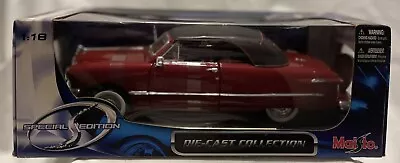 Maisto 1/18 Scale Diecast -  1950 Ford - Met Red - Model # 31681 • $90