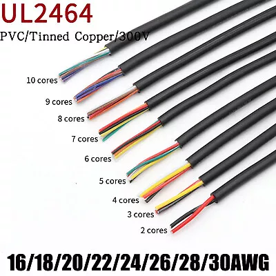 £1.66 • Buy UL2464 16AWG - 30AWG Multi-core Sheath Power Cord Cable Signal Wire 2 - 10 Cores