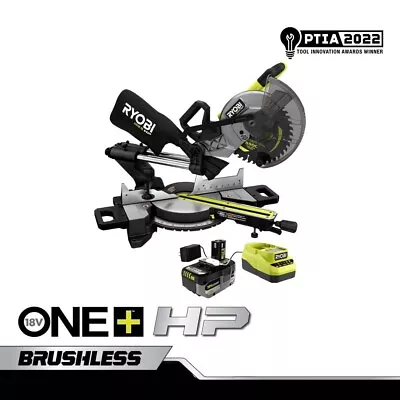 ONE+ HP 18V Brushless Cordless 10 In. Sliding Compound Miter Saw Kit W/ Batt • $312