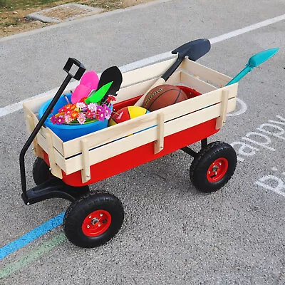 40'' Garden Cart Yard Dump Wagon Wheel Cart Lawn Utility Cart Outdoor Heavy Duty • $78.99