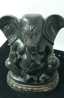 Antique Indian Panchmukhi Lord Ganesha Ganesh Cast Metal Statue Sculpture Diety  • $50