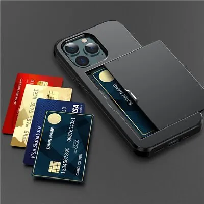 Shockproof Case Card Holder Wallet Cover For IPhone 15 14 13 Pro Max 12 11 XS XR • $2.12