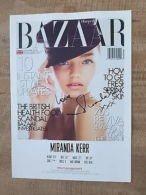 MIRANDA KERR  Signed 6x8 Model Card Victoria Secret Model Signed In 2010 • $75