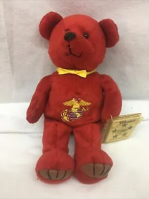 USMC Honor DOD Series Marine Teddy Bear Plush 9  Original Tag 1999 • $5.99