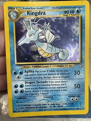 Pokemon Card -  Kingdra Hyporoi 8/111 Neo Genesis Holo Rare NM SWIRL • $49