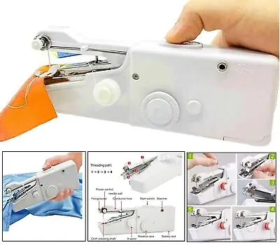 Mini Portable Handheld Cordless Sewing Machine Hand Held Clothes Thread Stitch A • £6.99