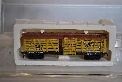 Vintage Life Like HO Train Cattle Car M-K-T  The Katy Railroad Line 4702 Yellow • $10