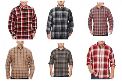 Foundry Supply Co. Men's Shirt 2XL Or 3XL Plaid Cotton LS  Flannel Button Front • $19.95