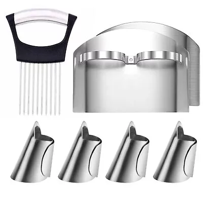 1PCS Onion Holder Slicer 6PCS Finger Guard Set For Cutting Stainless Steel Fi... • $17.26