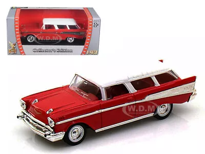 1957 Chevrolet Nomad Red & White 1/43 Diecast Model Car By Road Signature 94203 • $9.99