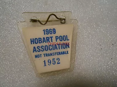 Vintage 1969 Hobart Swimming Pool Association Badge Indiana • $12.99