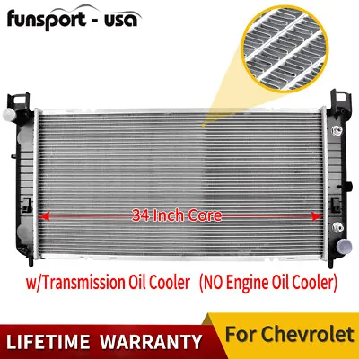 34'' Radiator For Chevy Silverado 1500 GMC Yukon Cadillac Escalade 4.8 5.3L 6.0L • $87.97