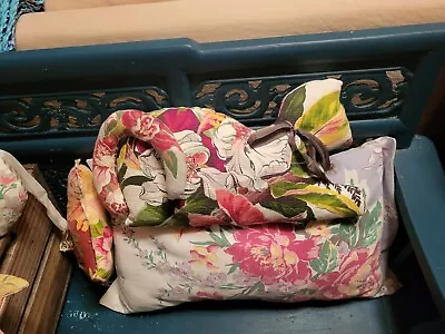Vintage Floral Cat Shaped Pillow • $34