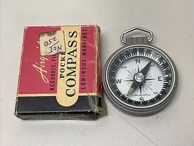 Vintage Airguide Pocket Compass Original Box Used • $19.95