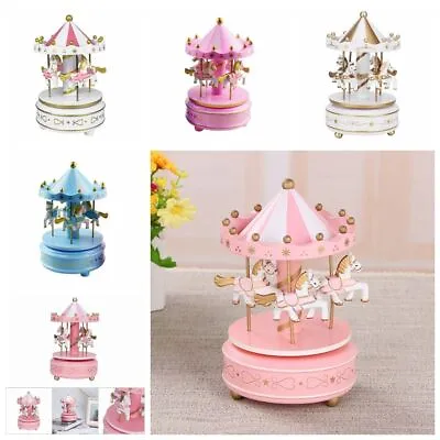 Music Box Plastic Horse Roundabout Carousel Musical Box Christmas Gift Decor US • $11.59