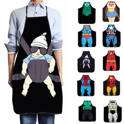 Unisex Lady Men Novelty Funny Kitchen Aprons BBQ Restaurant Chef Cooking Outfit. • £5.66