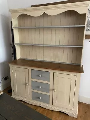 Farmhouse Pine Kitchen Dresser With Open Top Shelving • £350