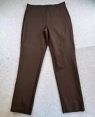 Michael Kors Pants Womens Medium Dark Brown Pull On Straight Fit Stretch Slacks • $24.88