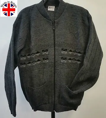 £13.50 • Buy New Gillicci Men's Senior Citizen Diamond Pattern Zip Sweater Jumper Cardigan 