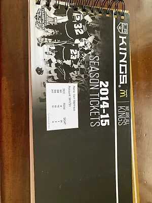 2014-15 La Kings Season Ticket Book Set Stubs + Playoffs 4 Seats For All 60 Game • $49.97