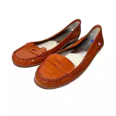 Michael By Michael Kors Orange Patent Leather Loafers Size 6.5 • $25