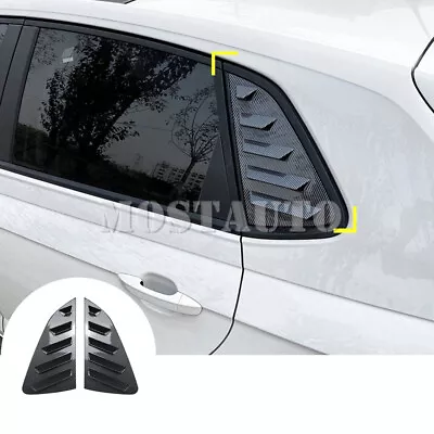 For VW Polo MK6 Carbon Style Rear Side Window Louvers Vent Cover Trim 2017-2021 • $26.59