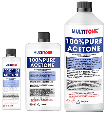 £6.89 • Buy 100% Pure Acetone Dissolve Nail Glue & Acrylic Nail Tips UV Gel Remover Soak Off