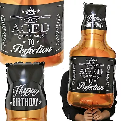 Happy Birthday Balloon Old Mature Age Wise Whiskey Bottle Party Ballon Balloons  • $6.95